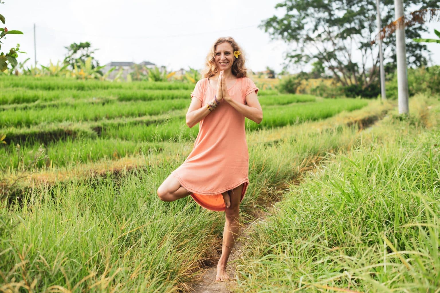 Vanessa in the Bali rice fields